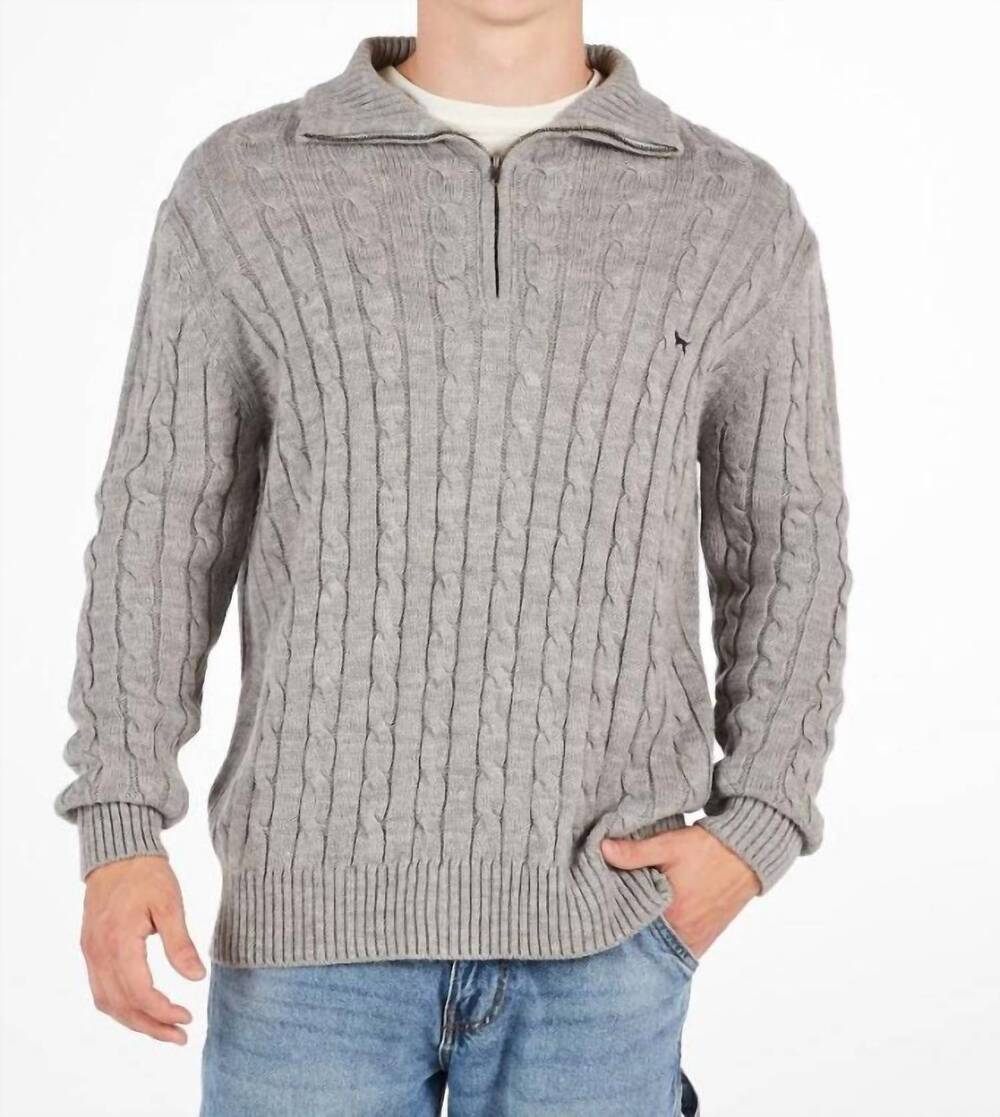 NEW SIMPLY SOUTHERN grayson 1/4 zip sweater in gray